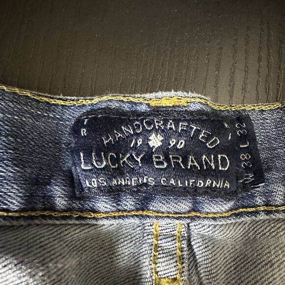 Lucky Brand 363 Vintage Straight Denim Jean Pant Men 38x32 Distressed Baggy Fit - Picture 6 of 15